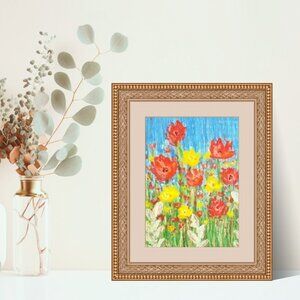 Red Poppy Art - Red Poppies Wall Art Print 5x7